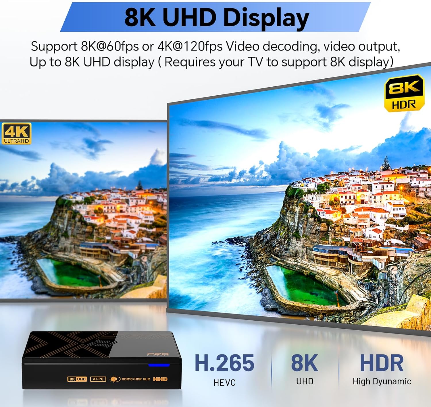 2024 Android TV Box 8GB 64GB Streaming Device Super Console X5 PRO Android 12.0 TV Box 8K@60fps Support AV1, 2.4G/5G WiFi 5 Ethernet,RK3588S Chipset with HDR10 BT5.0