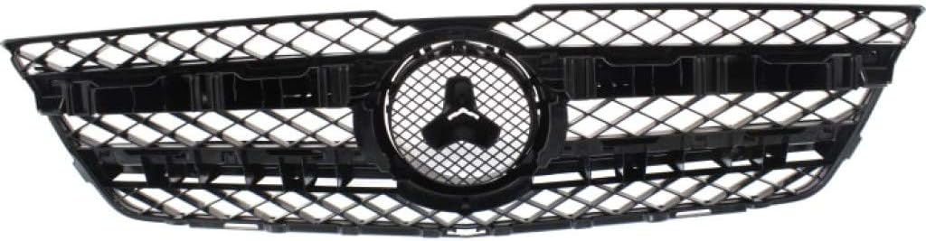 For Mercedes-Benz GLK350 Grille Assembly 2010 11 12 13 14 2015 | Black Shell & Insert | w/Chrome Molding | w/Aluminum Trim | Plastic | CAPA Certified | MB1200161 | 20488008839776