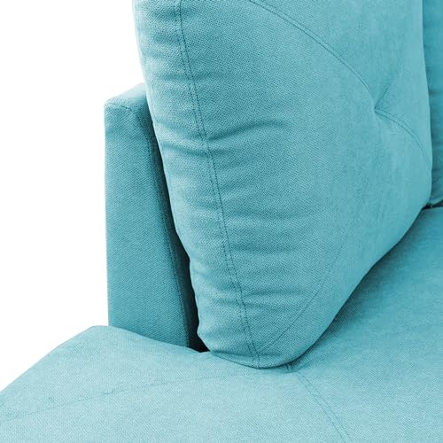 97" W Sectional Couches for Living Room, Flannel Modular Sectional Sofa Set for Living Room Couch, L Shape Couch for Living Room Furniture Sets, Black Grey