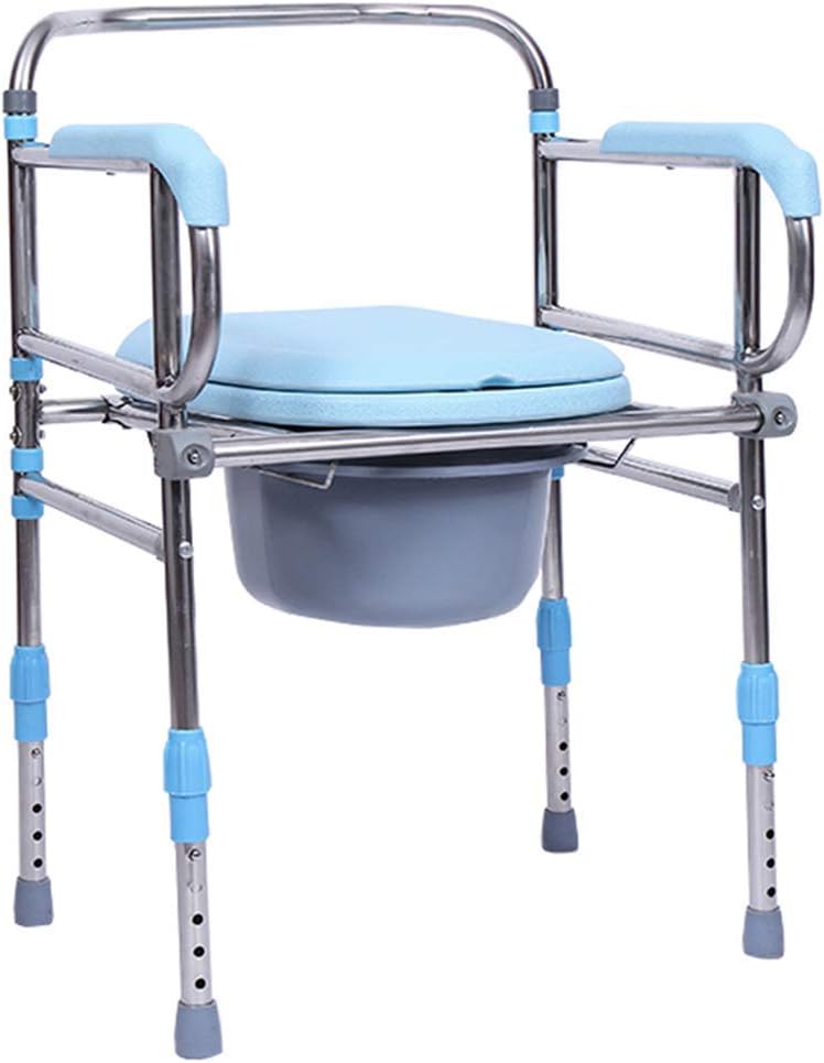 KOHARA Shower Chair for Disabled Toilet Safety Frame Bedside Commode Chair Bathroom Safety Frame Toilet Seat for Elderly Disabled Handicapped Max.150kg