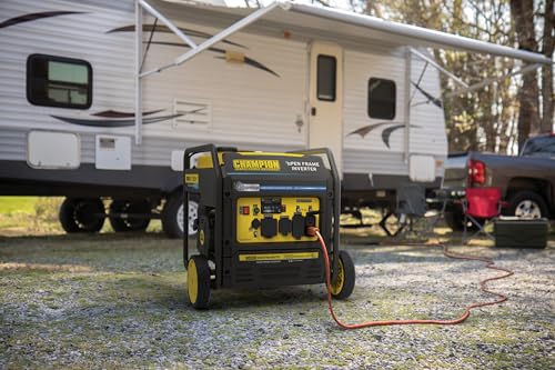 Champion Power Equipment 9000-Watt Electric Start Tri Fuel Home Backup Portable Open Frame Inverter Generator with Quiet Technology and CO Shield