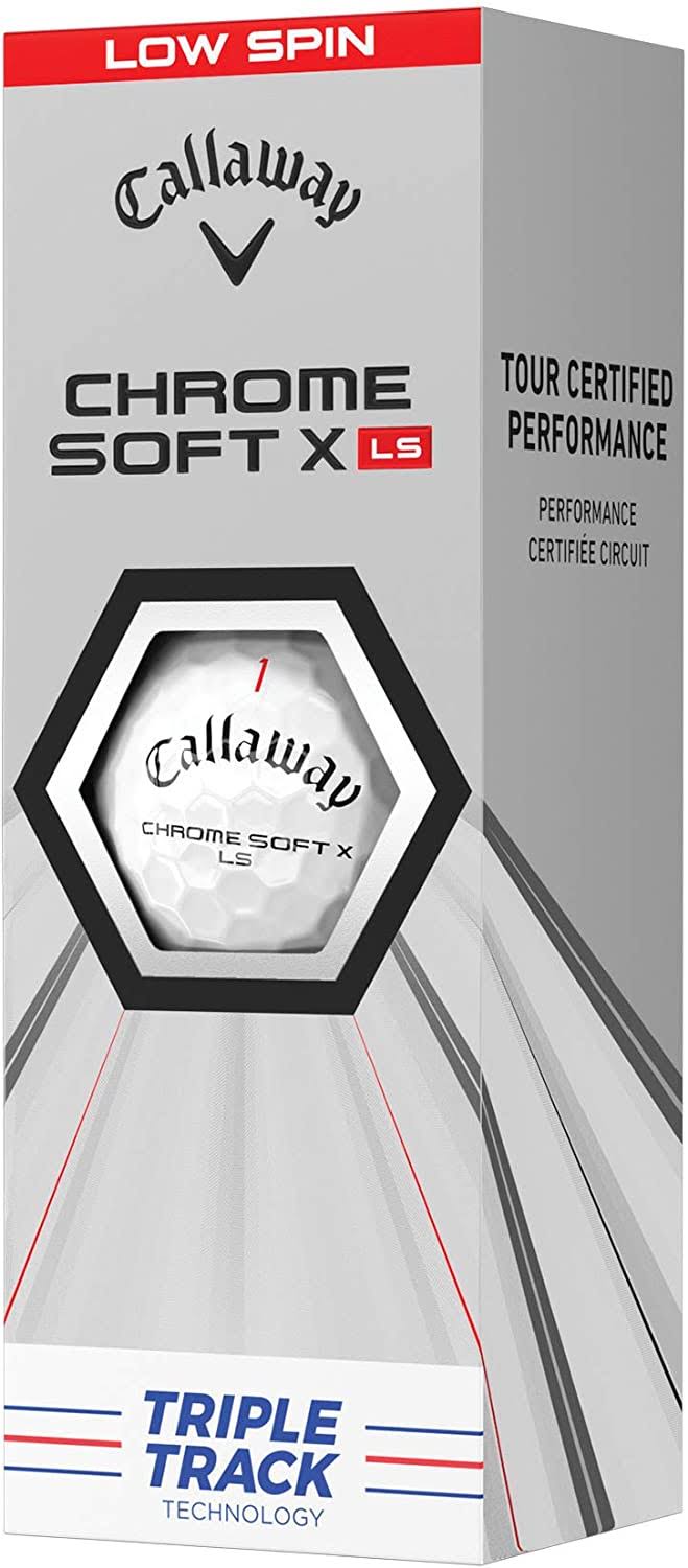Callaway Chrome Soft x LS Triple Track Golf Balls - White