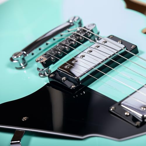 Redid Semi-Hollow Body Electric Guitar RD-100 Jazz Guitar with F-Hole,Maple neck,humbucker Pickups(Brown)