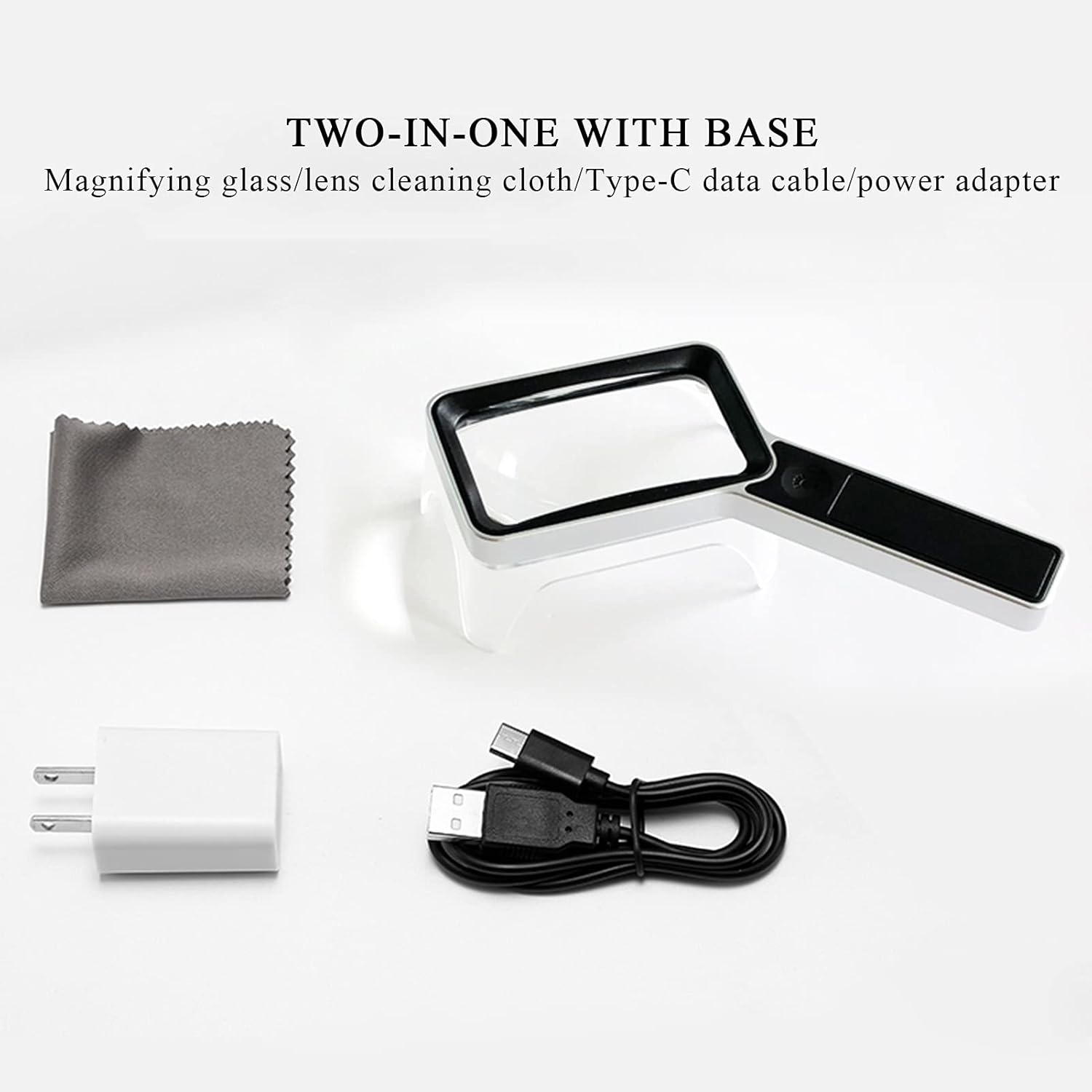 Magnifying Glasses with Light and Stand for Reading Handheld Magnifier 30X with 6 LED Magnifying Glass for Visually Impaired