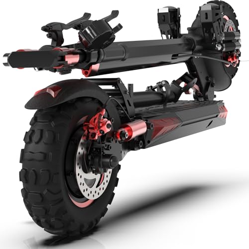 Off Road Electric Scooter Adults, 800/1200W Motor, 48V 15/18/21AH Battery, 11" All-Terrain Tires, Heavy Duty E-Scooter with Dual Suspension with Seat