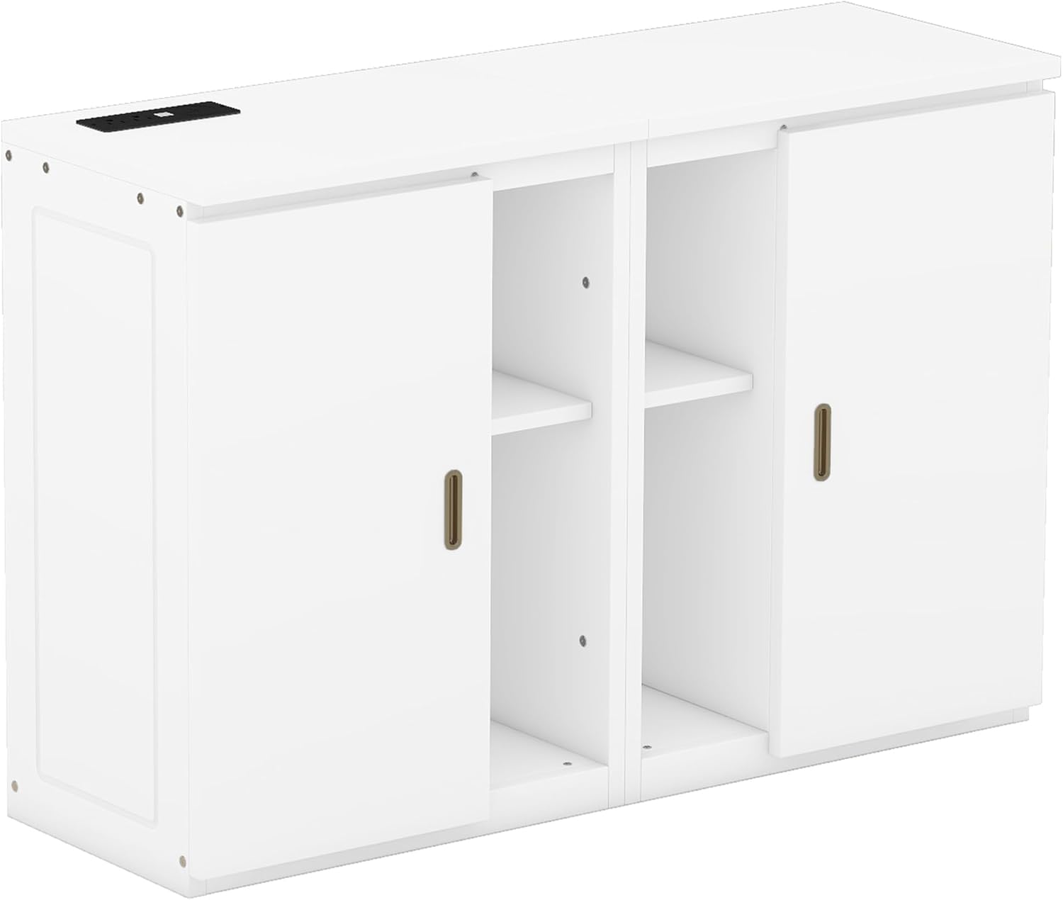 Queen Size Murphy Bed with Shelves and Cabinets,Murphy Wall Bed Queen with USB Ports,Queen Murphy Bed Cabinet for Kids,Boys,Girls,Adults,Bedrooms, Children's Rooms, Space Saving,White