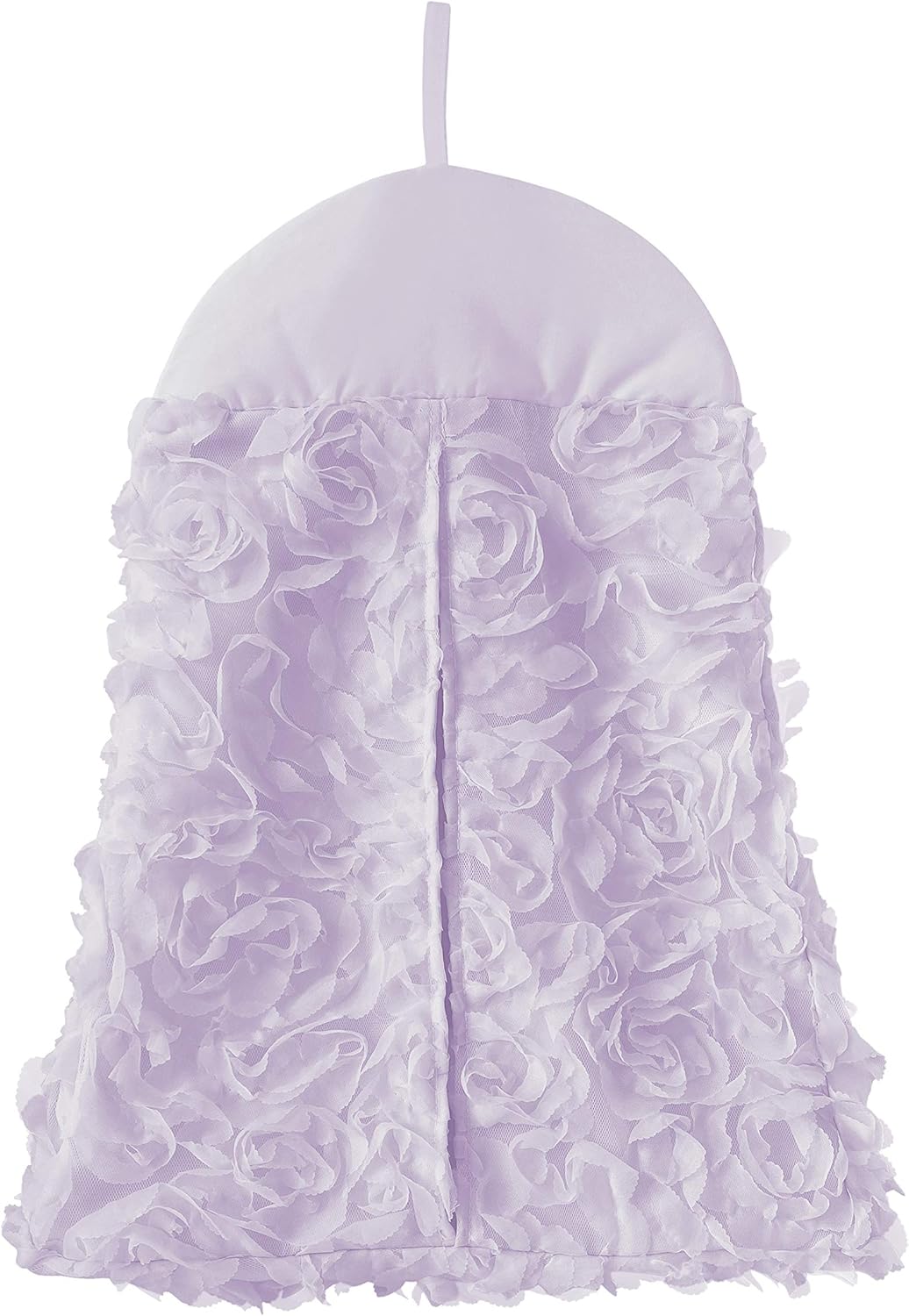 Sweet Jojo Designs Purple Floral Rose Baby Girl Nursery Crib Bedding Set - 4 pieces - Solid Light Lavender Flower Luxurious Elegant Princess Vintage Boho Shabby Chic Luxury Glam High End Ruffle Roses