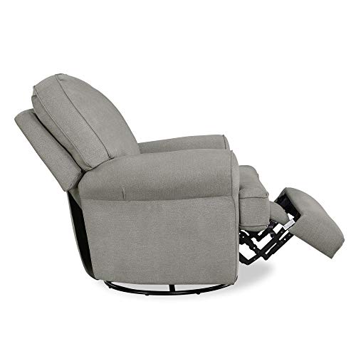 Baby Relax Kenzie Swivel Glider Recliner Chair, Nursery Furniture, Gray