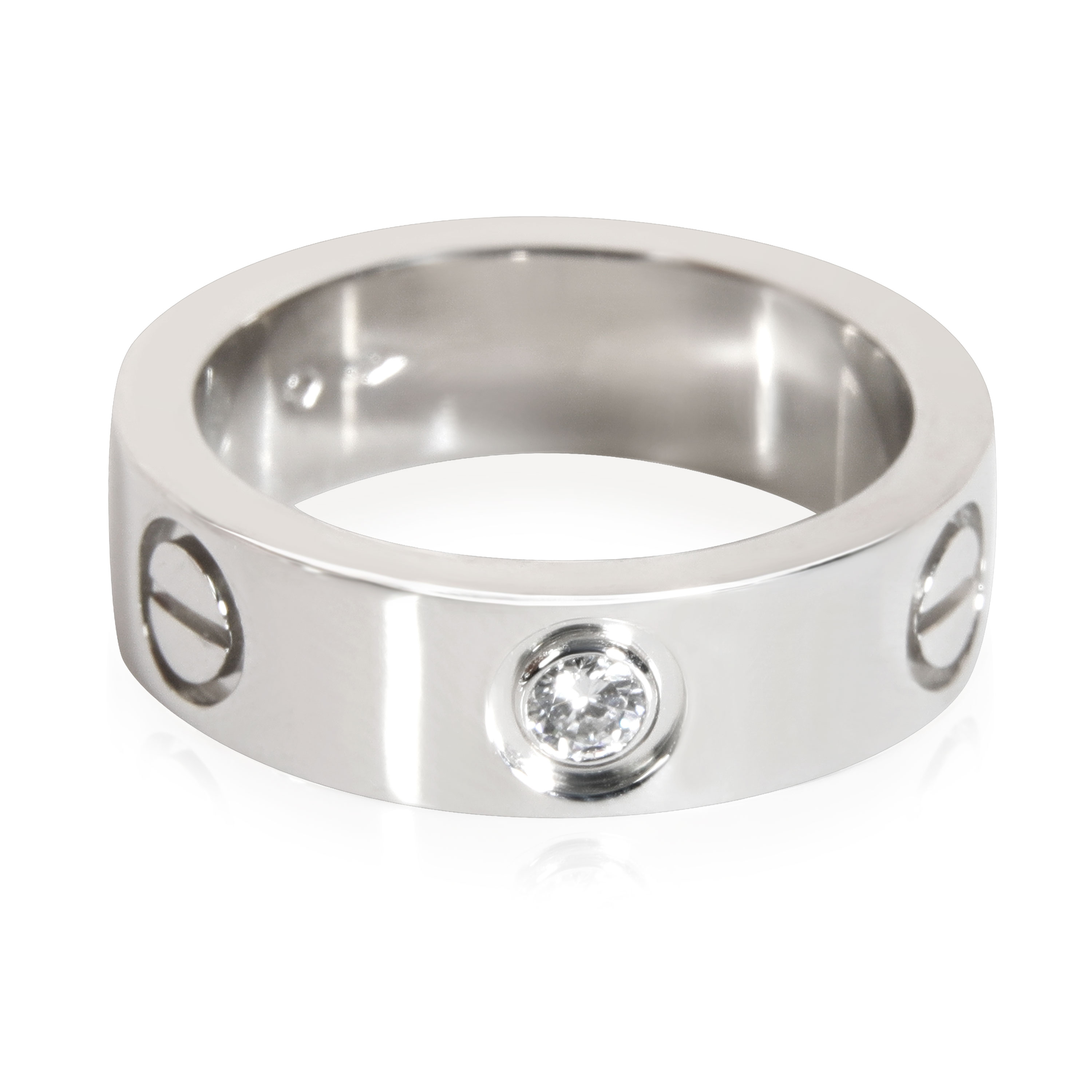 Cartier Love Diamond Ring in Platinum 0.09 CTW Pre-Owned