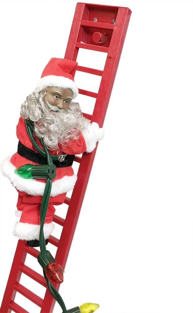 Mr. Christmas - Climbing African Amer Santa