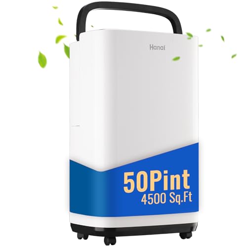 WANAI 30 Pints Dehumidifier for Basements with Drain Hose, 2500 Sq.Ft Dehumidifiers Auto Drain or Manual Drainage, Small Dehumidifier for Home Bedroom Bathroom with 2.2L Water Tank, 3 Modes, 24Timer