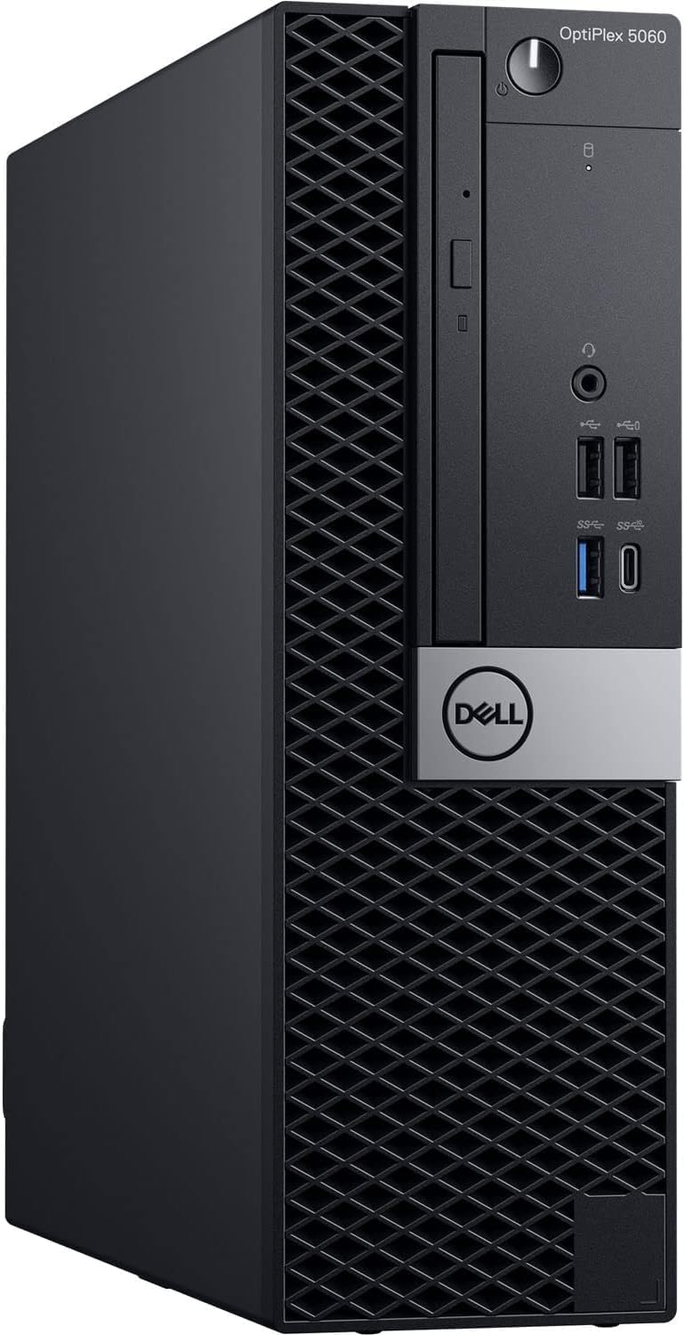 Dell Optiplex 5060 Desktop Computer | Hexa Core Intel i5 (3.2) 8GB DDR4 RAM 250GB SSD Solid State Windows 11 Professional Home or Office PC (Renewed), Black