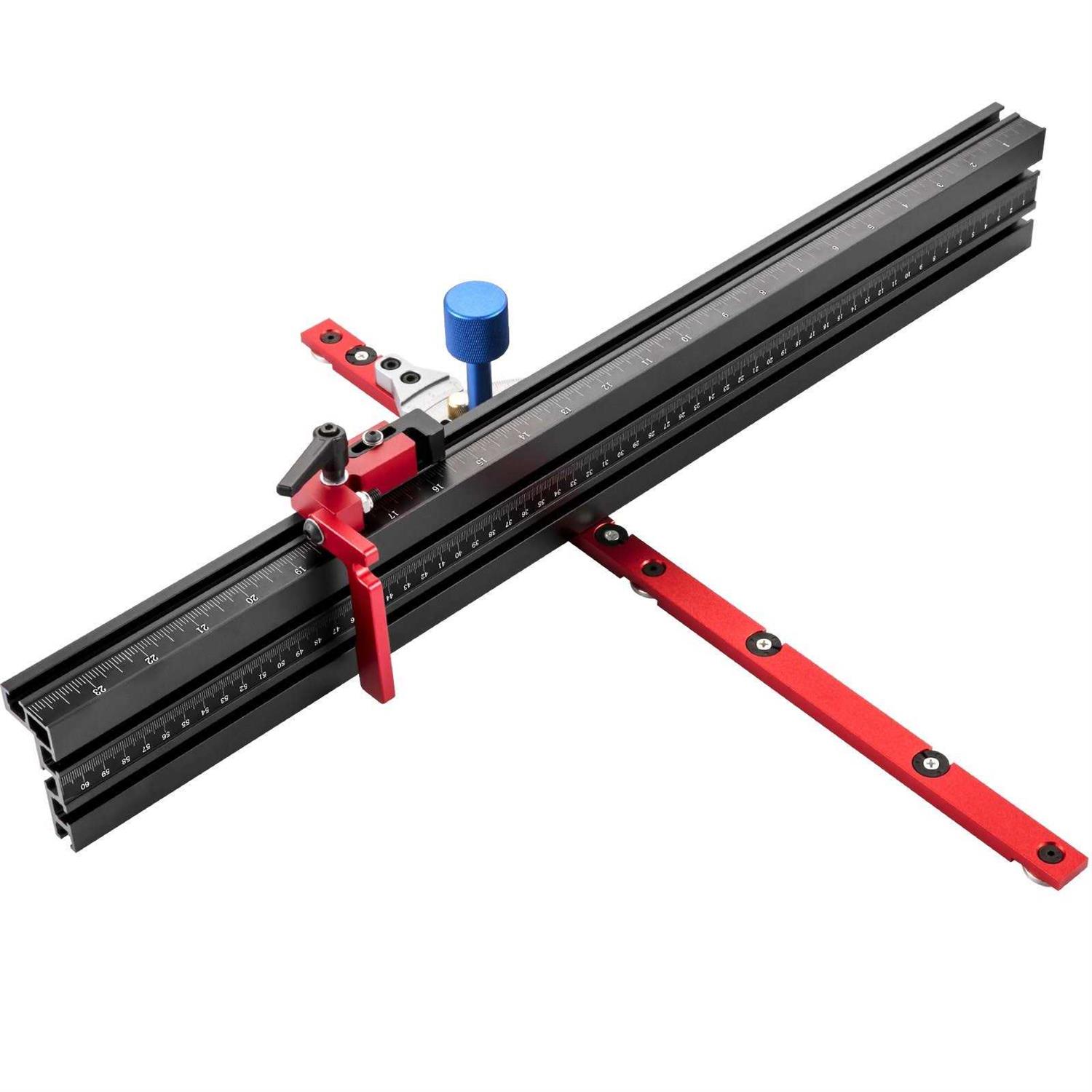 VEVOR Precision Miter Gauge, 24 Aluminum Table Saw Miter Gauge w/ 60 Degree Angled Ends for Max. Stock Support and a Repetitive Cut Flip Stop - Shop Hardware Tools Online Store