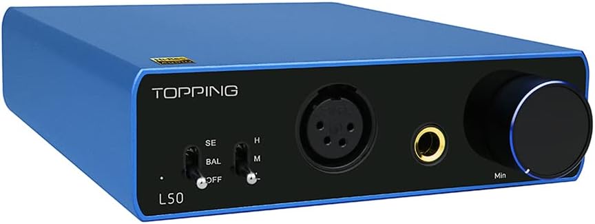 Topping L50 NFCA Headphone Amplifier 3500mWx3500mW HiFi SE/BAL Input Desktop Home Audio Amp 6.35mm 4 Pin XLR Iems Output Gain Switch 2 Channel Preamplifier (Black)