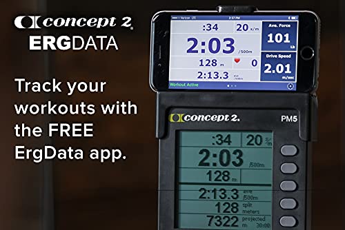 Concept2 RowErg Indoor Rowing Machine - PM5 Monitor, Device Holder, Adjustable Air Resistance, Easy Storage