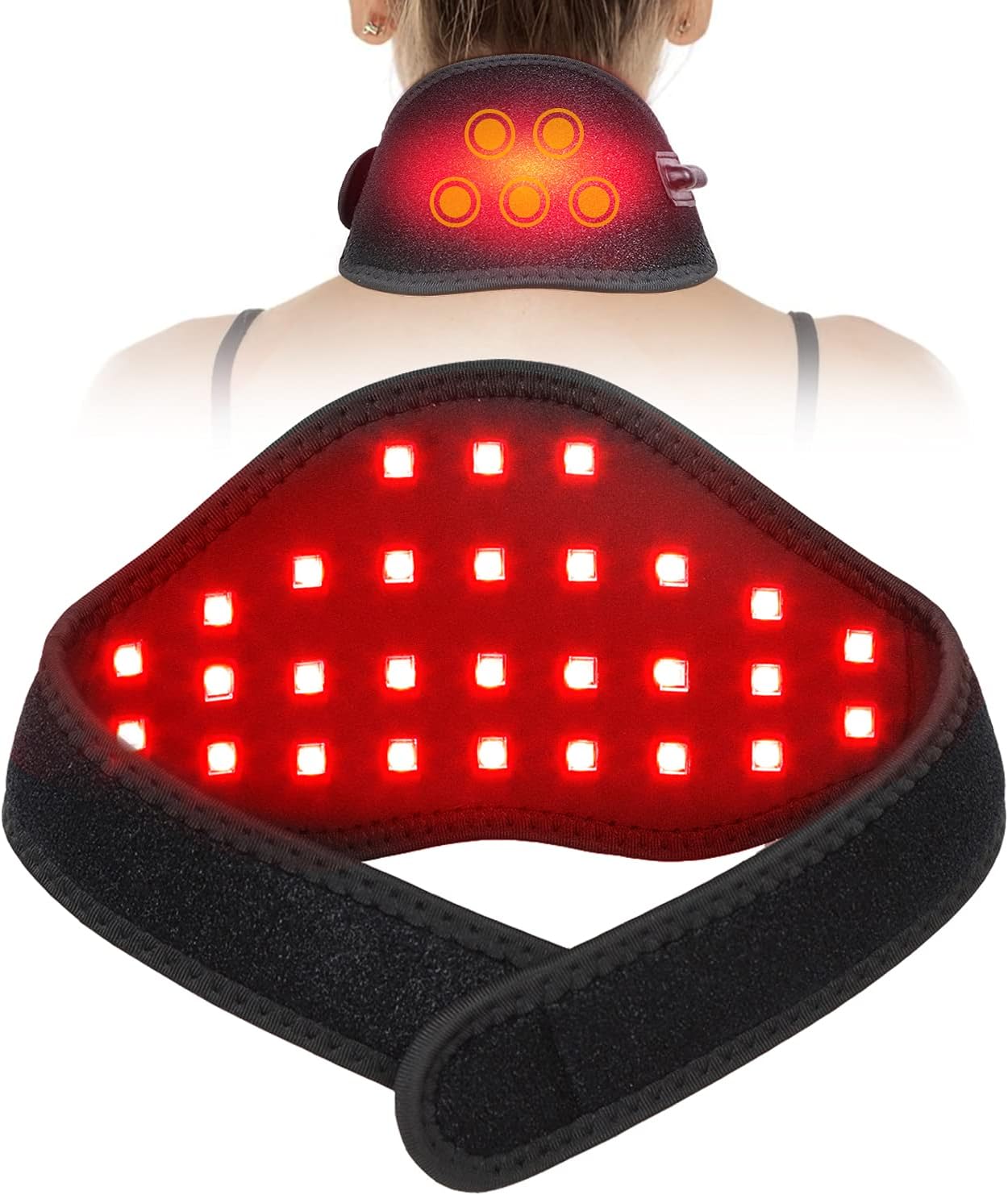 Red & Infrared Light Therapy Devices Led Wrap Neck Pain Relief FDA Cleared Small Area Pad Home Use Wearable Wrap for Pain