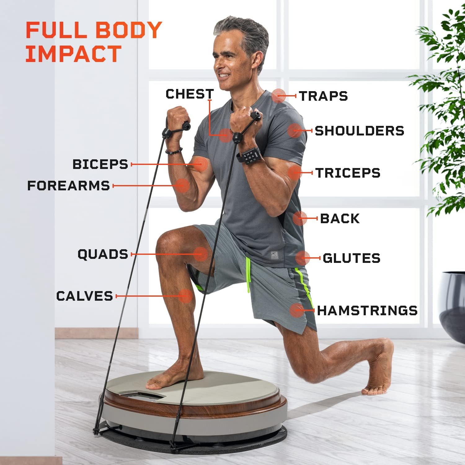 LifePro RelaxaVibe Vibration Plate Exercise Machine - Vibration Platform for Circulation & Metabolism Boost - Elegant Living-Room Vibration Machine - Whole Body Vibration Plate with Heated Ottoman