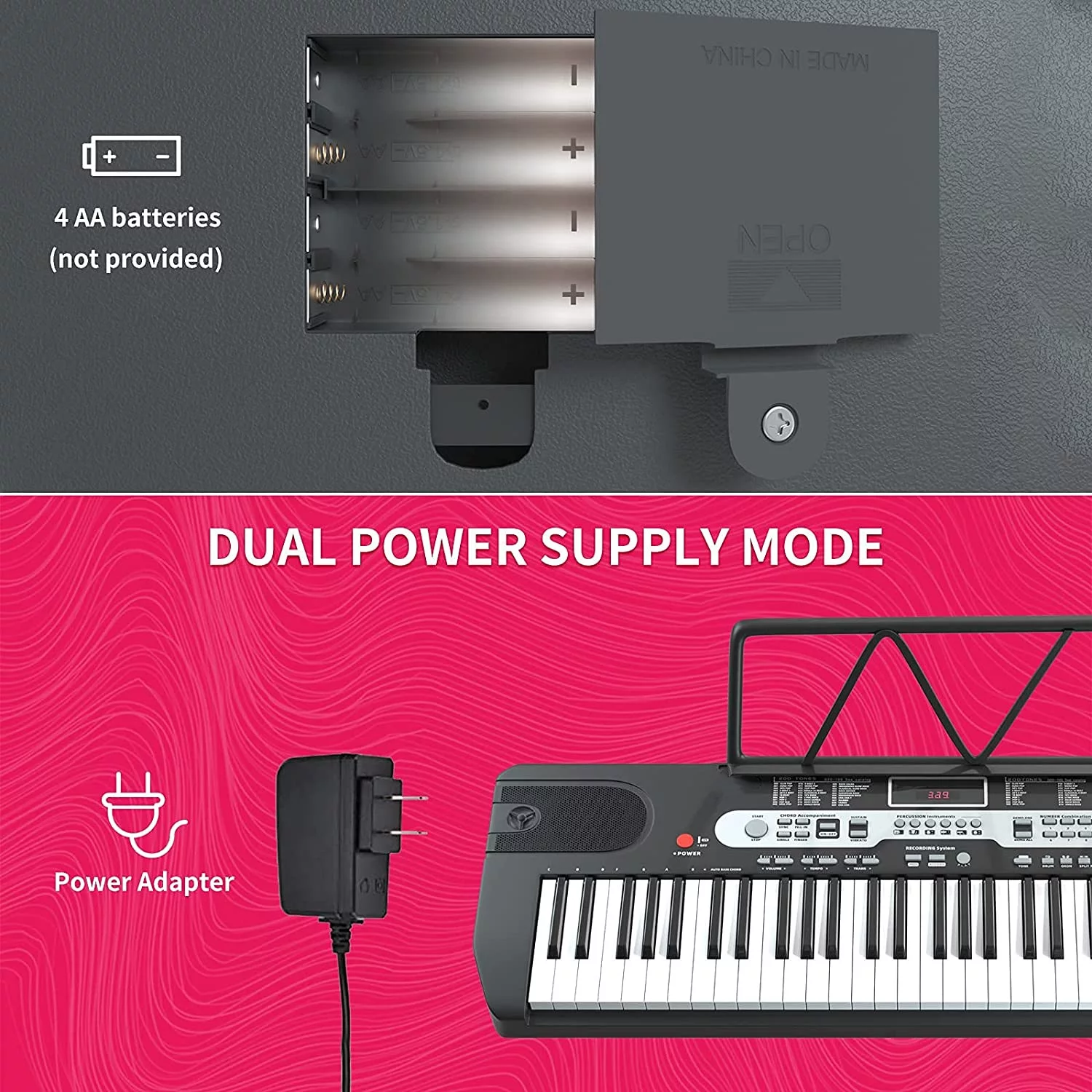 YouYeap 61 Key Piano Keyboard Portable Electric Keyboard with Microphone