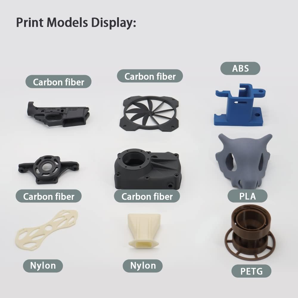 R QIDI TECHNOLOGY X-CF Pro Industrial Grade 3D Printer,Specially Developed for Printing Carbon Fiber&Nylon with QIDI Fast Slicer, Automatic Leveling,Build Volume 11.8x9.8x11.8 Inch
