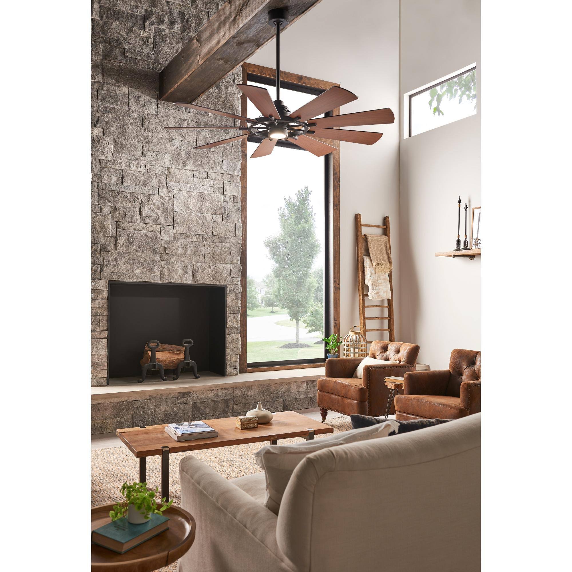 Kichler 300265AVI Gentry Anvil Iron 65x22 LED Ceiling Fan