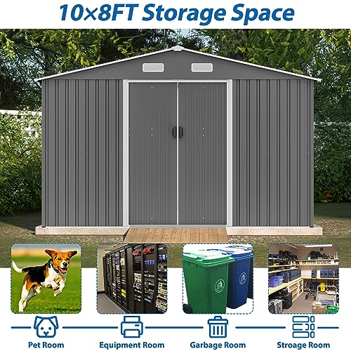 6x4 Ft Outdoor Storage Shed, Heavy-Duty All-Weather Tool Shed with Lockable Doors, Durable Resin Construction for, Patio & Backyard Organization Black