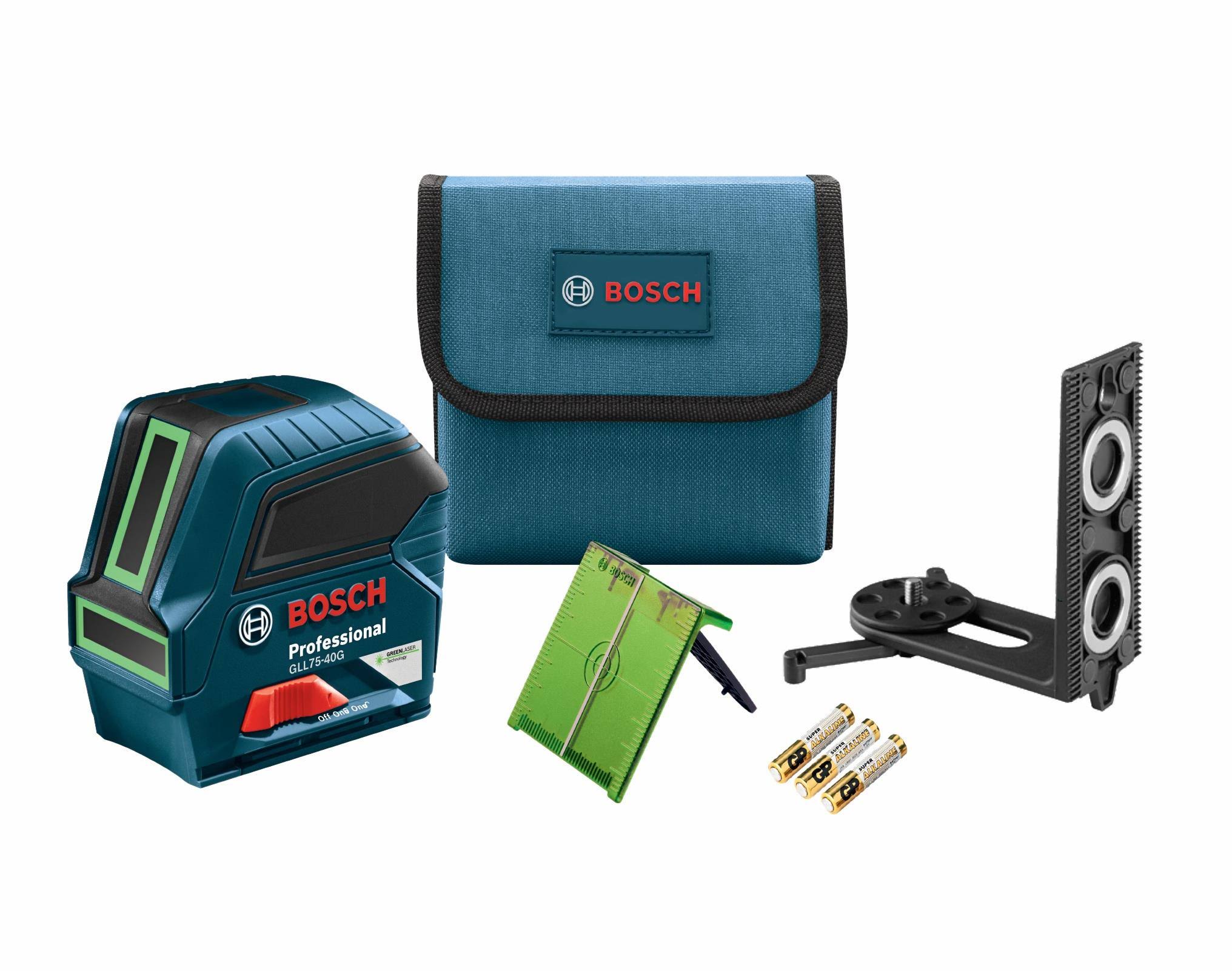 Bosch GLL75-40G Green-Beam Self-Leveling Cross-Line Laser