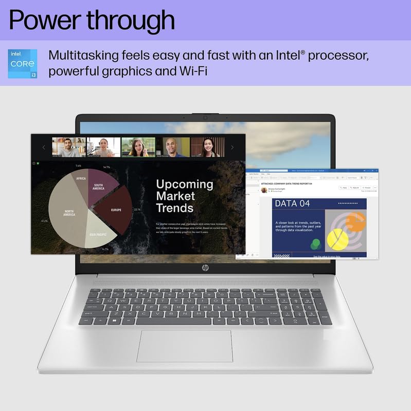 HP 2024 Newest 17 Pavilion Laptop, 17.3'' FHD IPS Anti-Glare Display, 6-Core Intel i3-1215U, 16GB RAM, 1TB SSD, Wi-Fi, Privacy Camera, Fast Charge, Long Battery, Windows 11 Pro +HubxcelAccessory