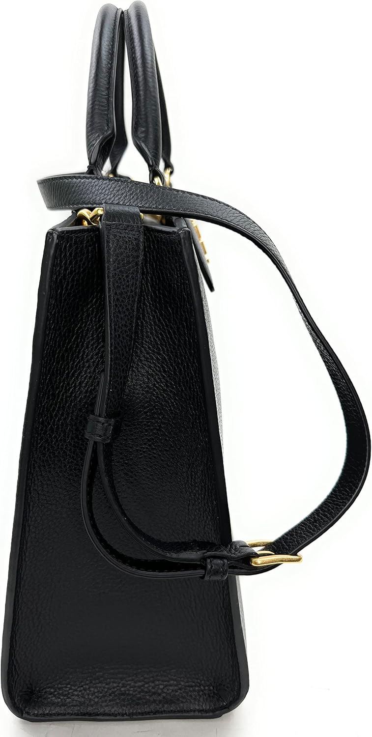 Tory Burch Britten Pebbled Leather Tote (Black)