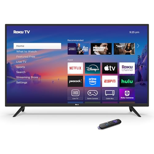 Roku Smart TV 2025 – 40-Inch Select Series, 1080p Full HD TV – RokuTV with Voice Remote – Flat Screen LED Television with Wi-Fi for Streaming Live Local News, Sports, Family Entertainment
