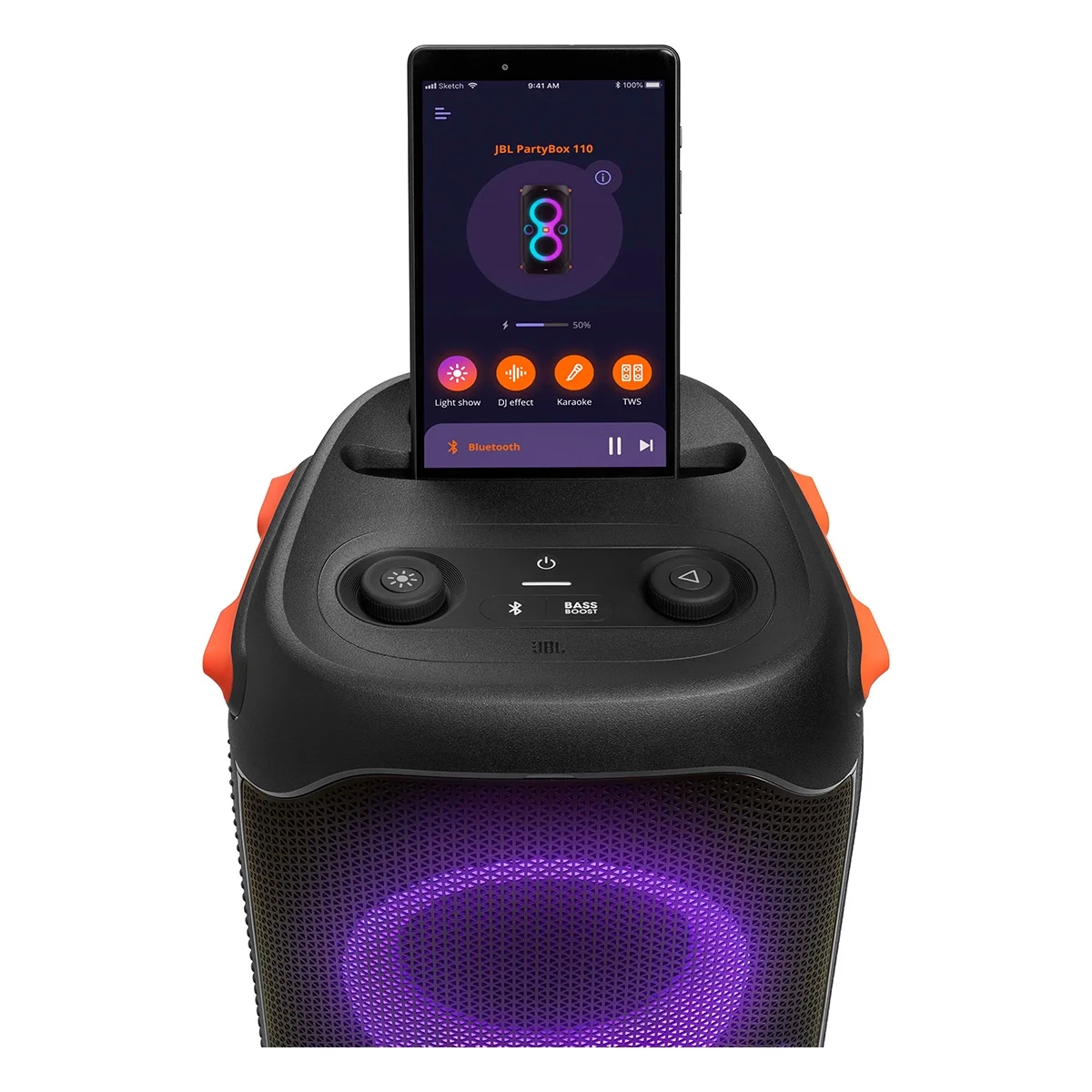 Open Box JBL PartyBox 110 Portable Party Bluetooth Speaker