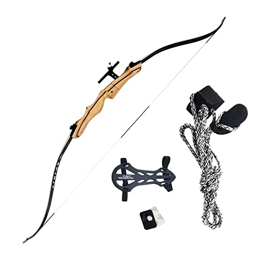 Southland Archery Supply Spirit Jr 54" Black Limbs Beginner Youth Bow Package w/Target Sight, Armguard, Stringer & Arrow Rest