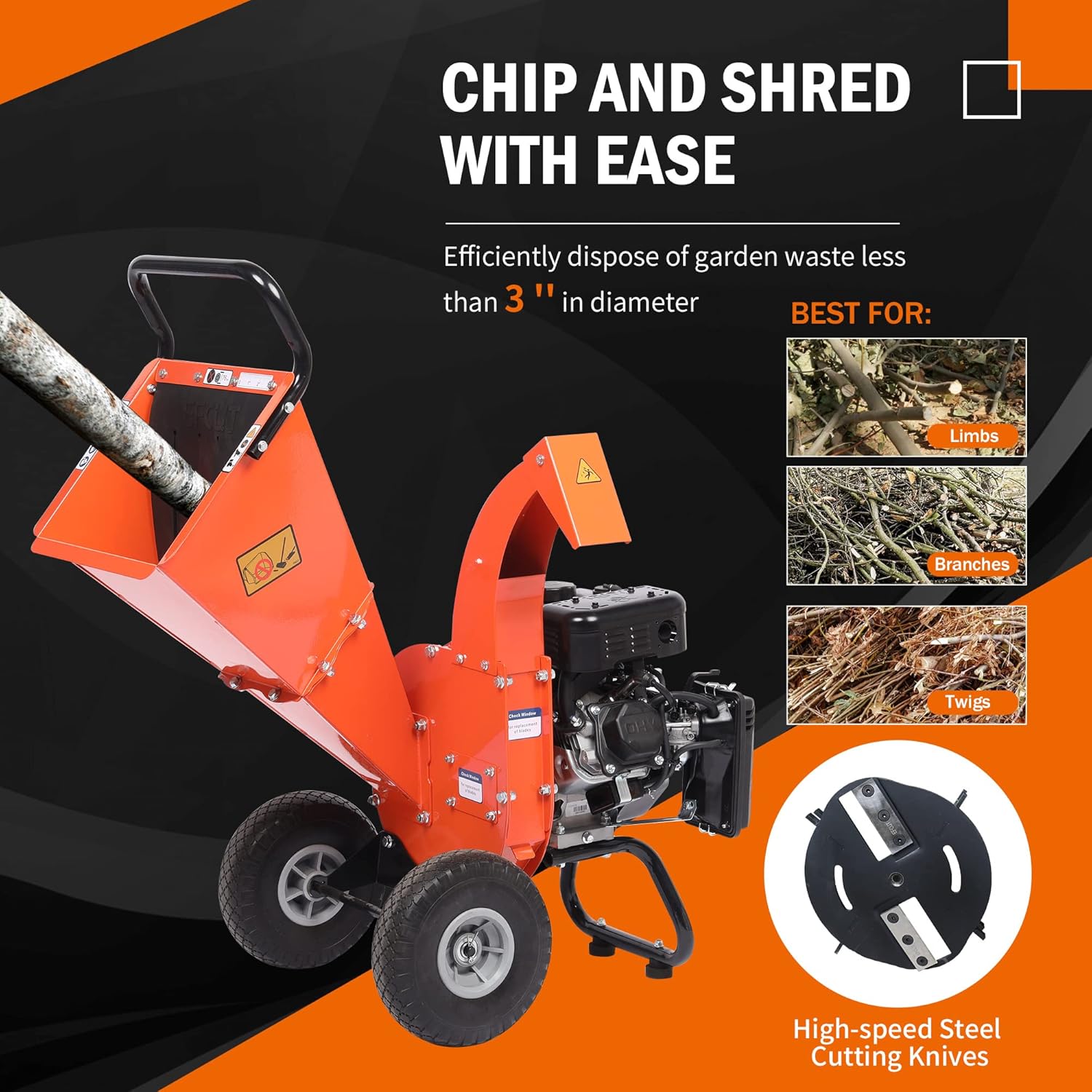C30 LITE Wood Chipper Shredder Mulcher High Speed Steel Blades(Pack of 4)