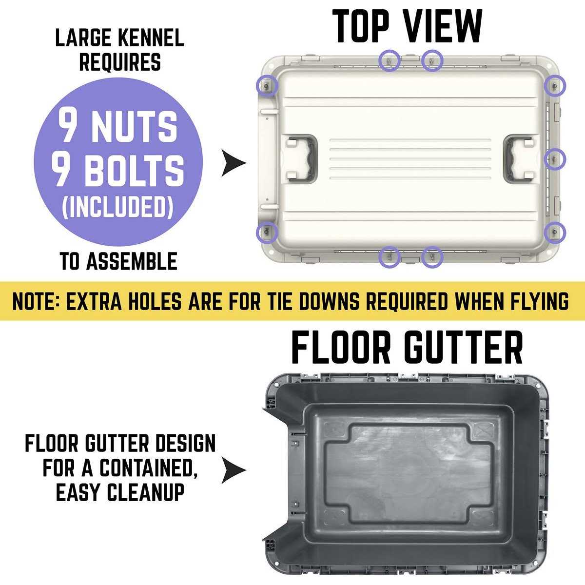 Sportpet Designs Plastic Kennels Rolling Plastic Wire Door Travel Dog Crate - Pet Supplies online store