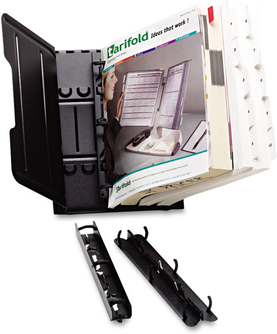 Tarifold Catalog Rack Starter Kits - 6 Sections - Black (50410)