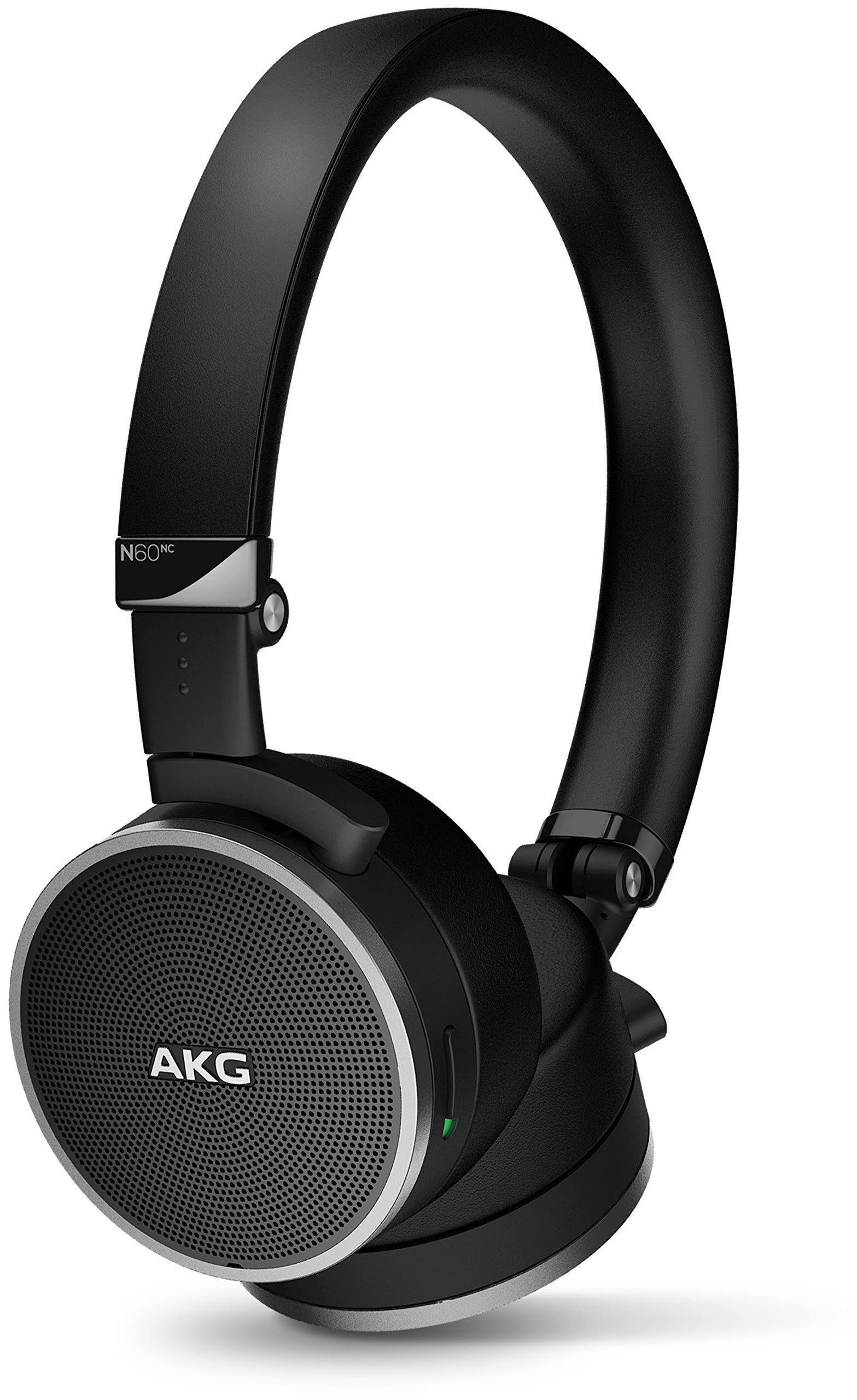 AKG N60NC Noise-Canceling On-Ear Headphones (Black)