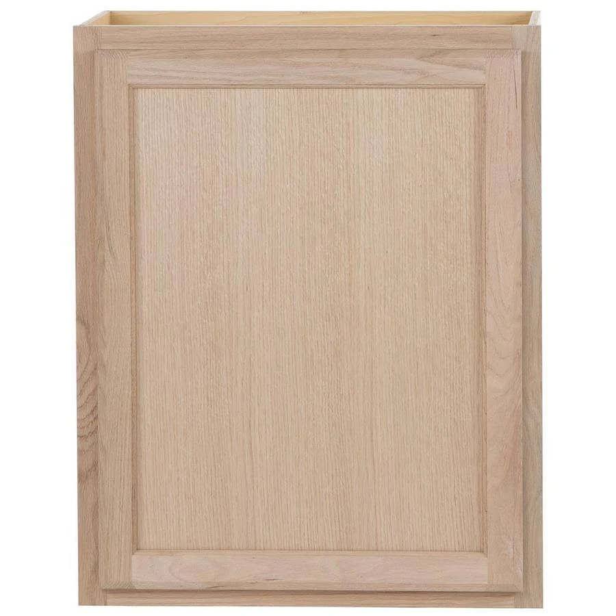 Project Source 24-in W x 30-in H x 12-in D Natural Unfinished Door Wall Stock Cabinet in Brown | 33A W2430R