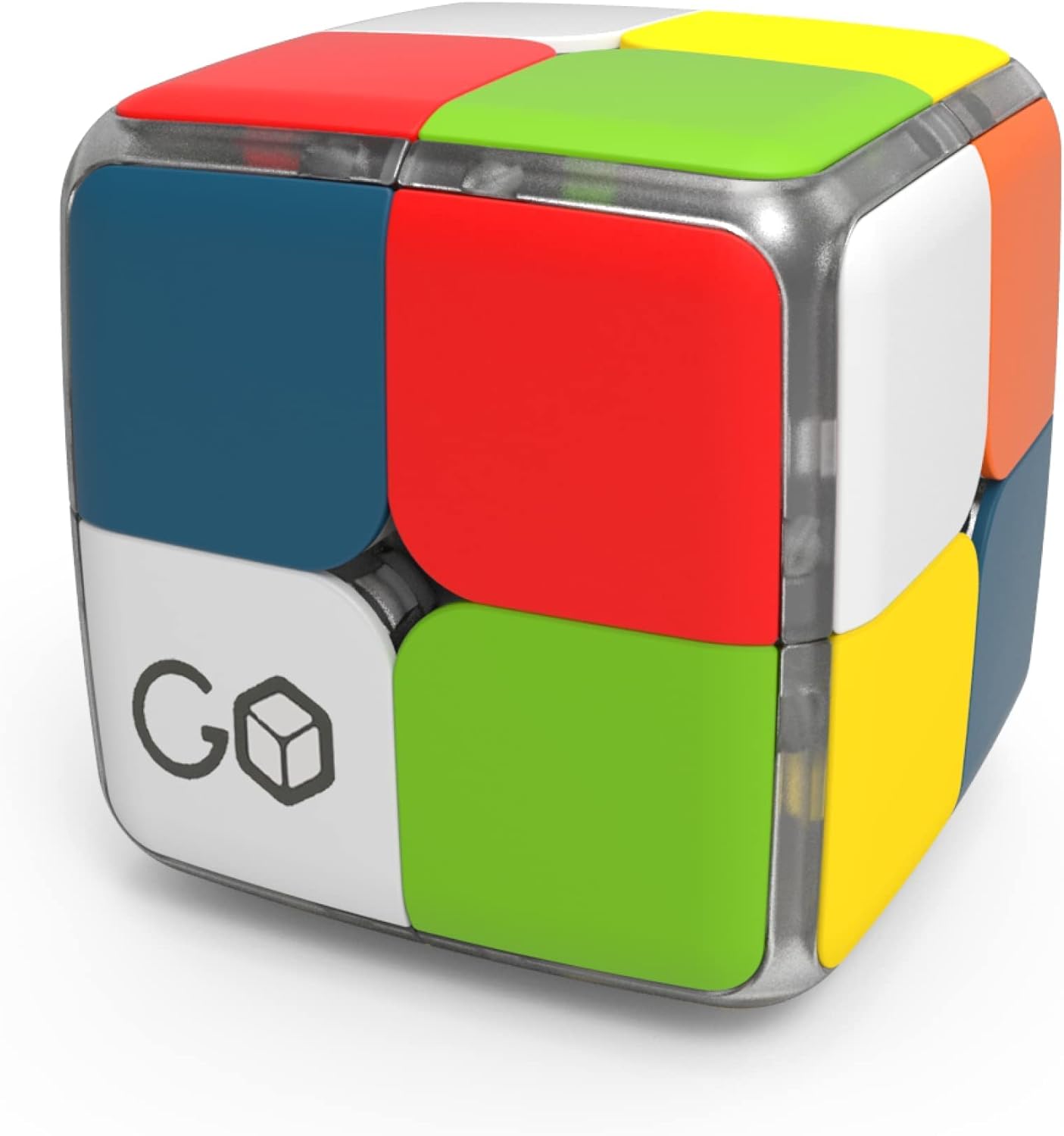 GoCube 2x2 - The First Ever 2x2 Connected Cube That Allows You to Learn How to Solve The Cube! App-Enabled STEM Puzzle That Fits All Ages and Capabilities. Free App.