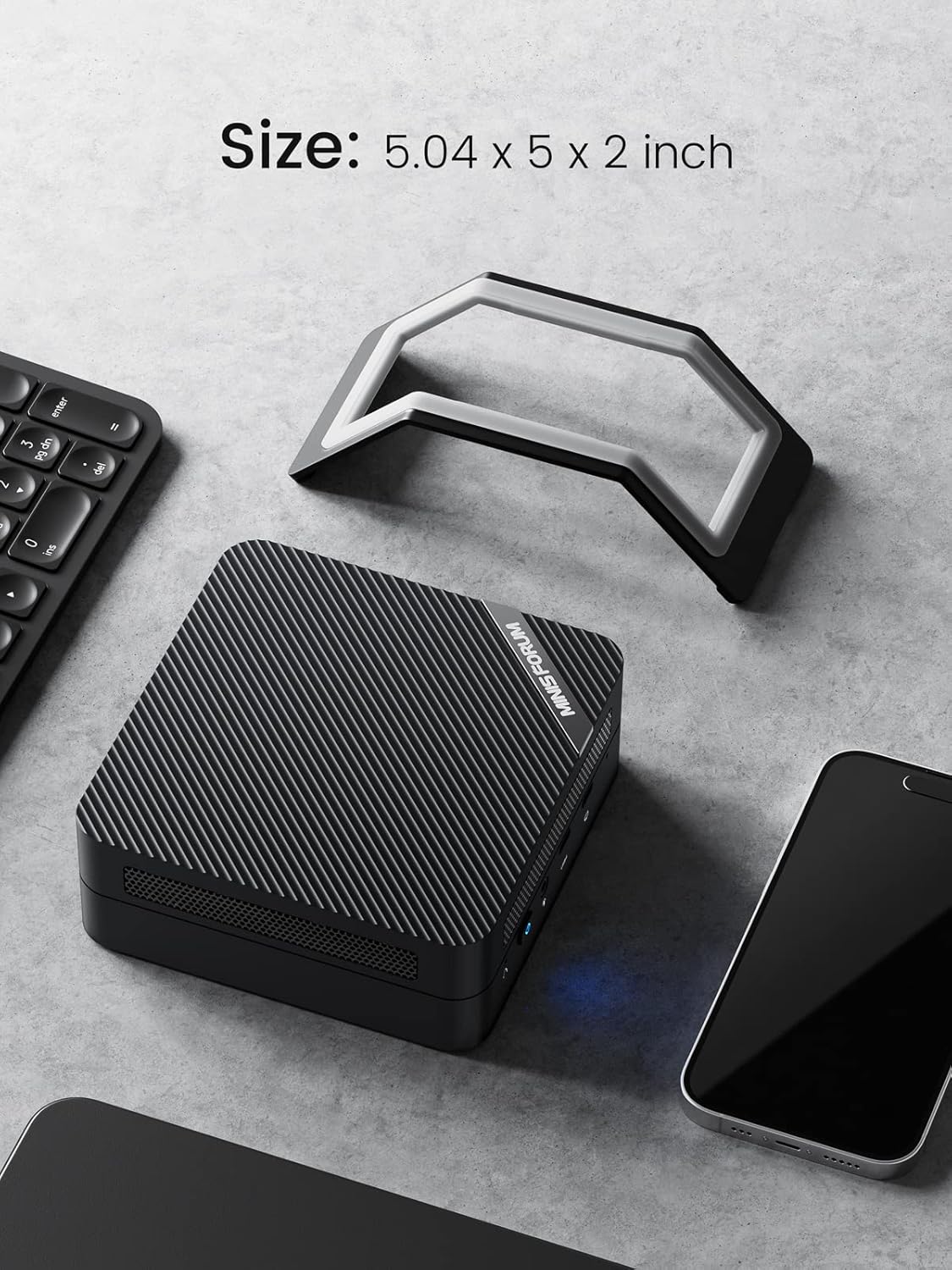 MINISFORUM UM690 Mini PC AMD Ryzen 9 6900HX Small PC, 32G RAM + 512GB PCIe SSD, 2X HDMI+1x USB4 Outputs, 1x SSD Slot, 2.5G LAN Port, AMD Radeon 680M Graphics Small Form Factor