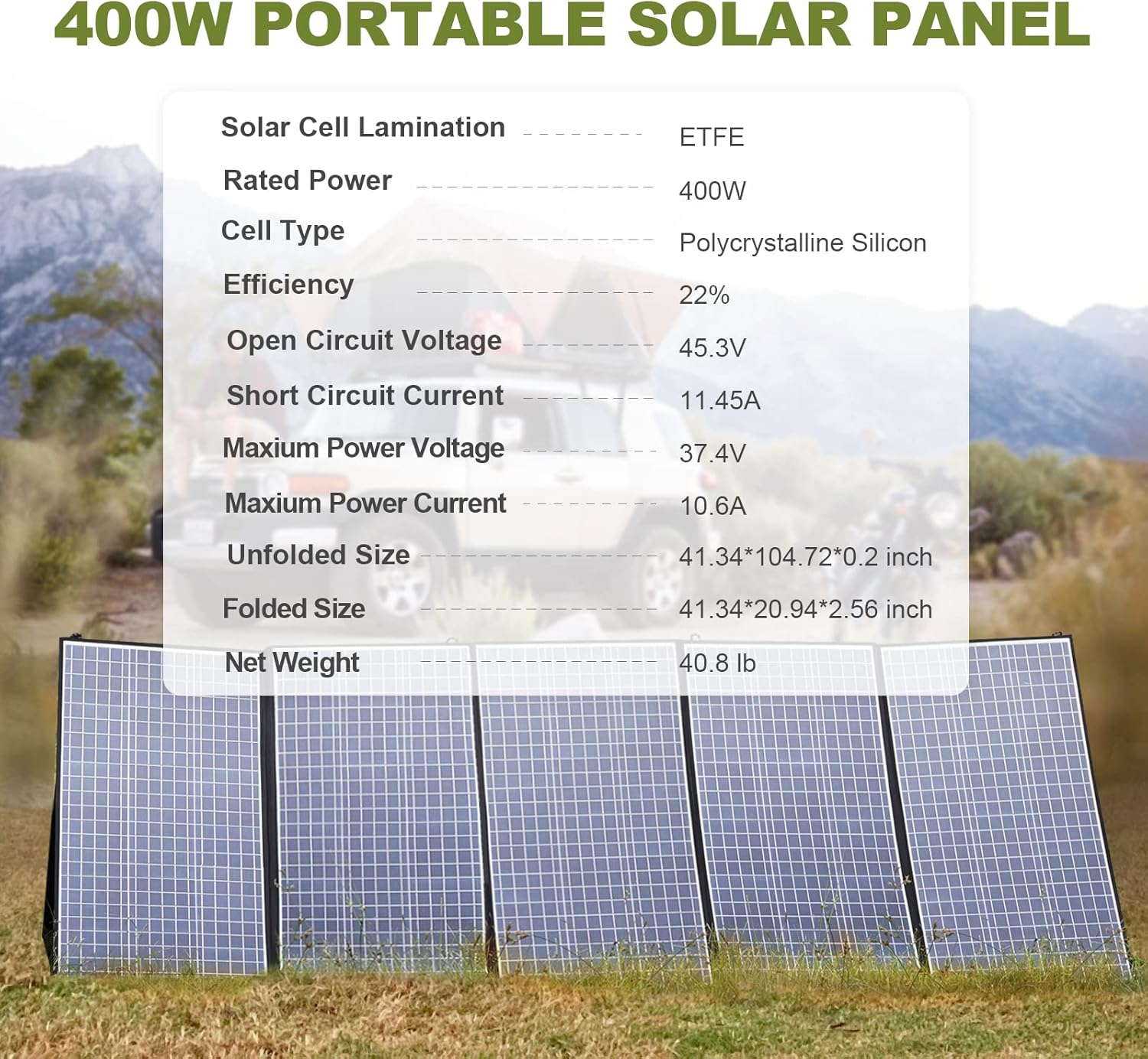 ALLPOWERS Solar Generator with Panels Included 2000W Portable Power Station with Portable Solar Panel 400W, Solar Power for Van House Outdoor Camping Emergency