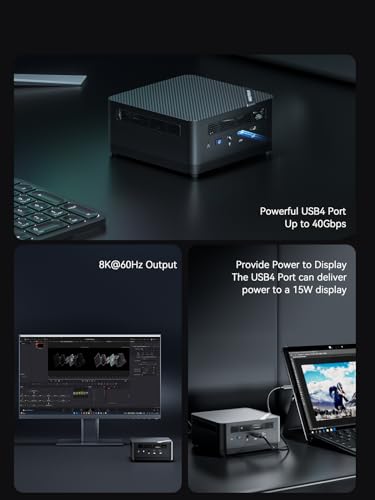 MINISFORUM UM690S Mini PC AMD Ryzen 9 6900HX(8C/16T, up to 4.9GHz) Windows 11 Home Small PC, 32GB RAM 1TB SSD, 2xHDMI(4K), 1xUSB4(8K) Output, Radeon 680M Graphics 2.5G LAN Dual Fans Small Form Factor