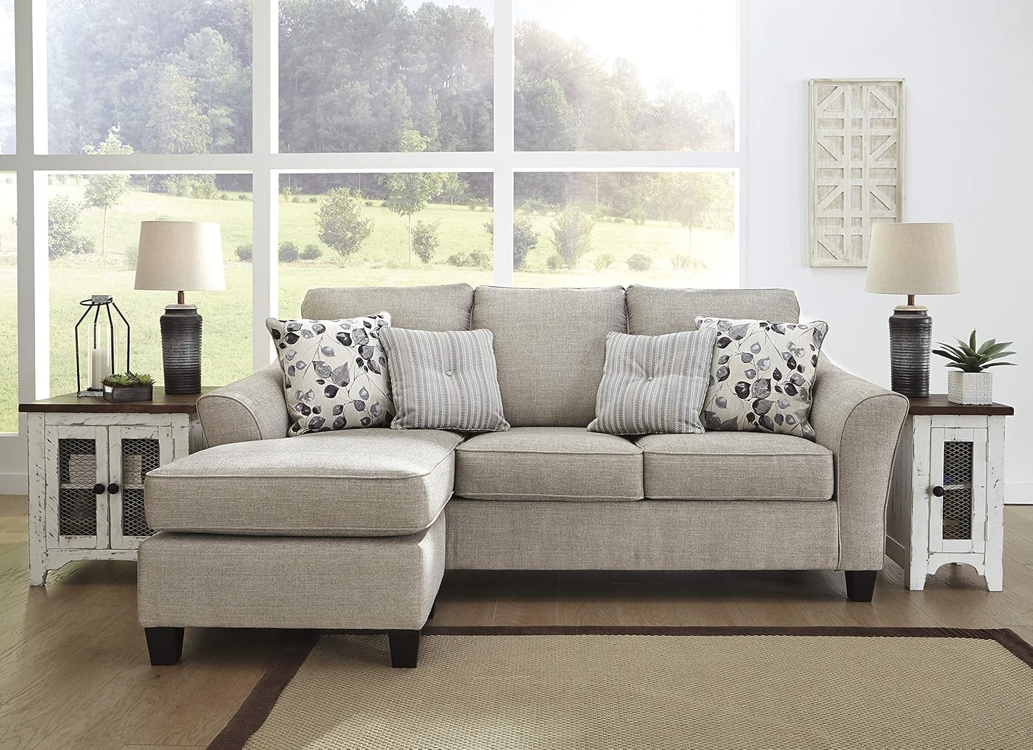 Ashley Furniture Abney Sofa Chaise, Driftwood