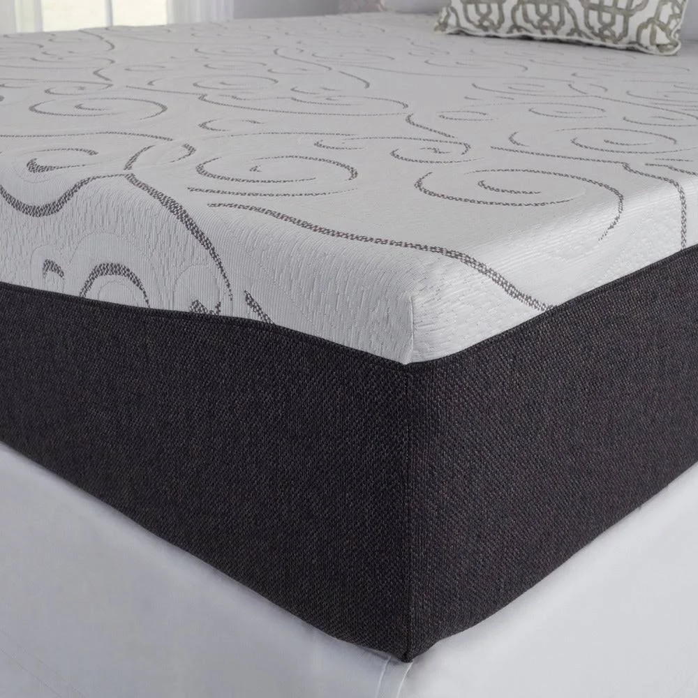 Slumber Solutions Northern Lights Choose Your Comfort 12-Inch Gel Memory Foam Mattress Medium Twin, White