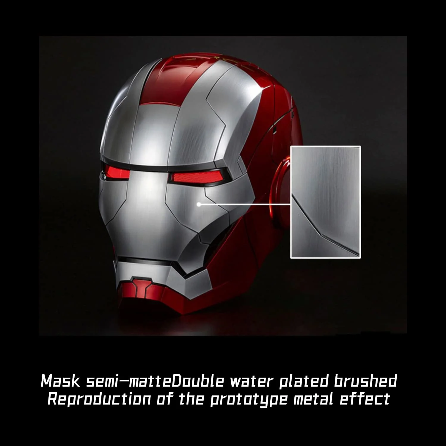 Farontor Iron Man Helmet Electronic Mark 5 Helmet Wearable Iron-man Mask with Sounds & LED Eyes 1:1 Model