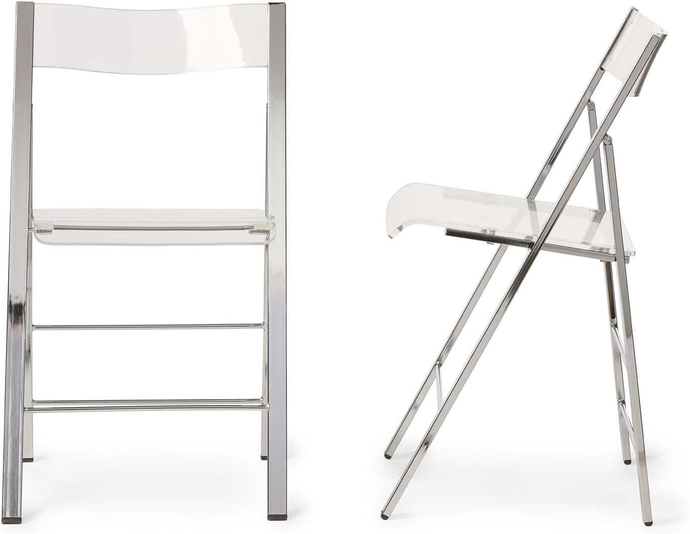 Baxton Studio Acrylic Foldable Chair, Medium