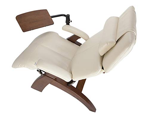 Human Touch Perfect Chair PC-610 Omni-Motion Classic Power Zero Gravity Recliner Performance Memory Foam Package Matte Black + Laptop Desk - Sycamore Premium Leather