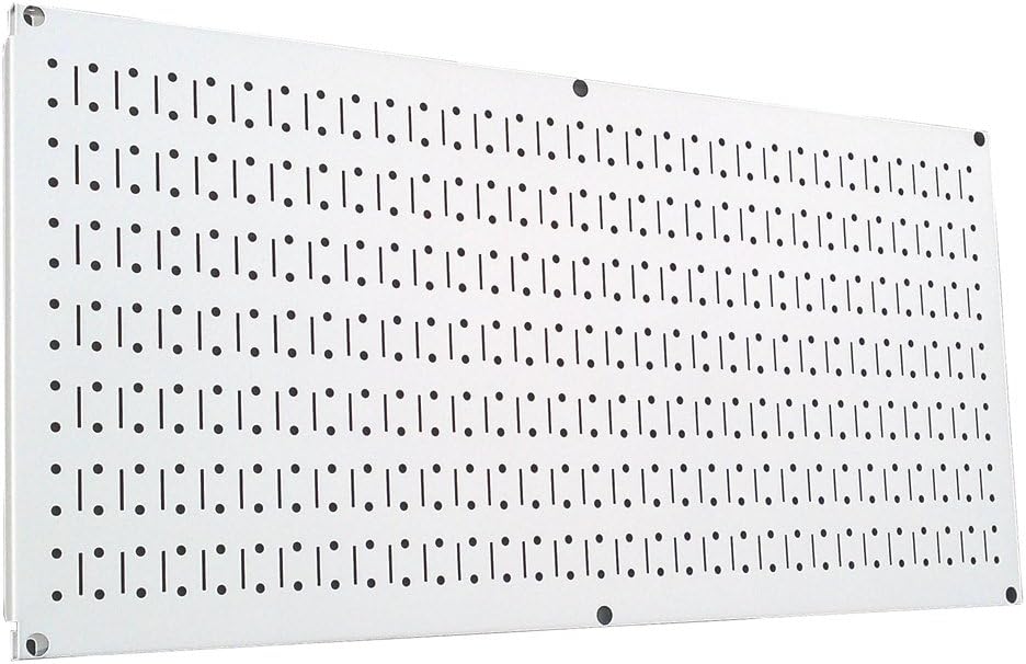 Wall Control Pegboard 16in x 32in Horizontal Black Metal Pegboard Tool Board Panel Pack of 2