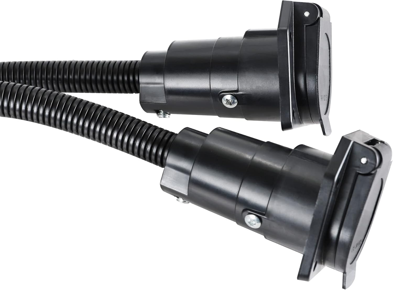 Oyviny 7 Way Y Splitter Trailer Adapter for Pulling Slide in Camper and Trailer, 7 Way Female to Dual 7 Way Male Trailer Connector 20.5 Inches Pack of 2