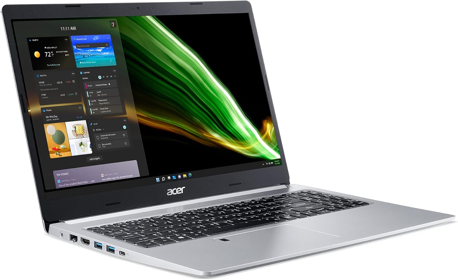 Acer Aspire 5 A515-46-R3CZ Slim Laptop | 15.6" Full HD IPS | AMD Ryzen 7 3700U Quad-Core Mobile Processor | 8GB DDR4 | 256GB NVMe SSD | WiFi 6 | Backlit KB | Fingerprint Reader | Windows 11 Home