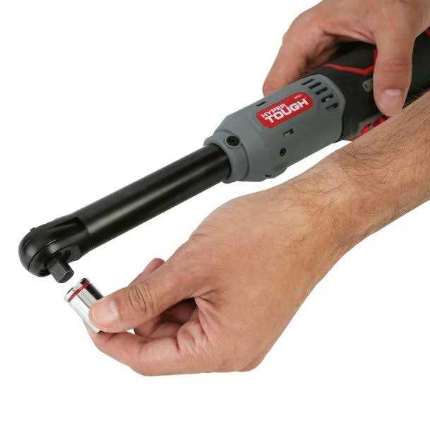 Hyper Tough 12V Max* 3/8-in Lithium-Ion Cordless Extended Reach Ratchet with 1.5Ah Battery and Charger 99323