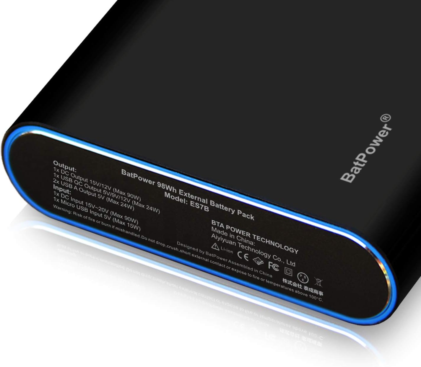 BatPower ProE 2 ES7B 98Wh MS Surface Power Bank for Surface Pro X 8 7 6 5 4 3 2 RT Go Surface Book 3 2 1 External Battery Surface Laptop 4 3 2 1 Portable Charger, USB QC Fast Charge Tablet Smartphone